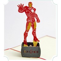 Handmade 3D Pop Up Card Iron Man Birthday Wedding Anniversary Valentines' day Father's Day Mother's Day Graduation 